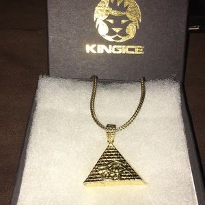 King Ice 20 inch gold plated necklace